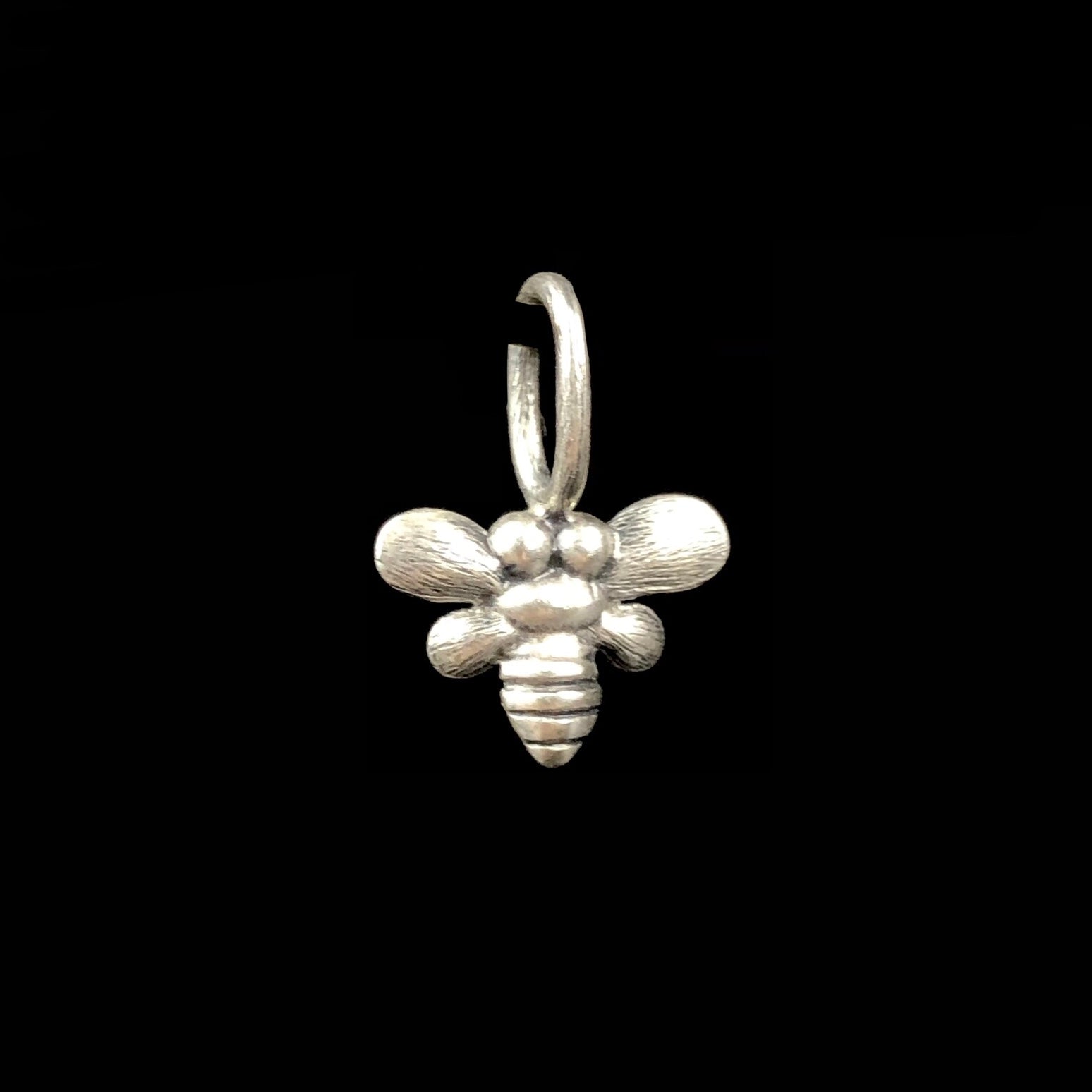 Back view of Silver Bee Charm