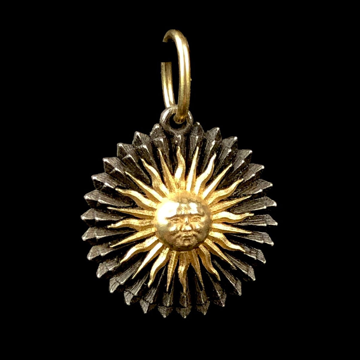 Front view of Golden Sun Charm