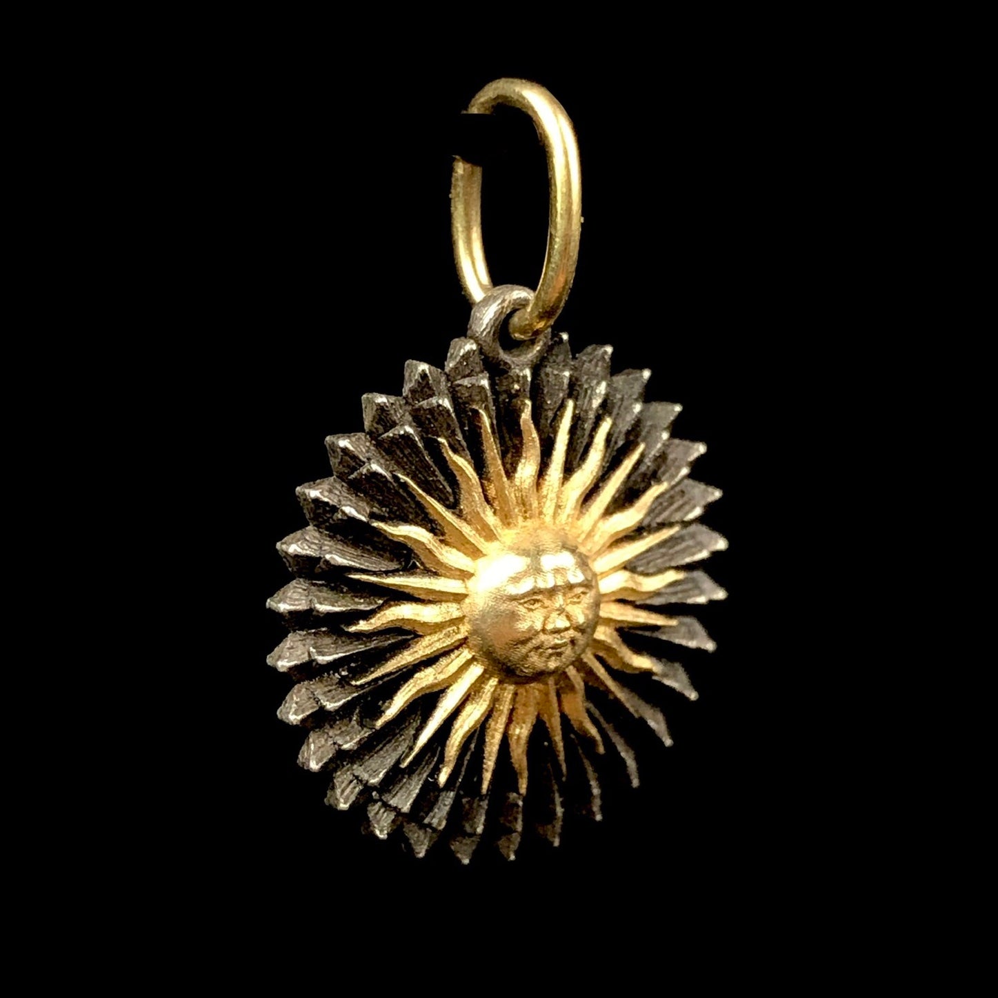 Side view of Golden Sun Charm
