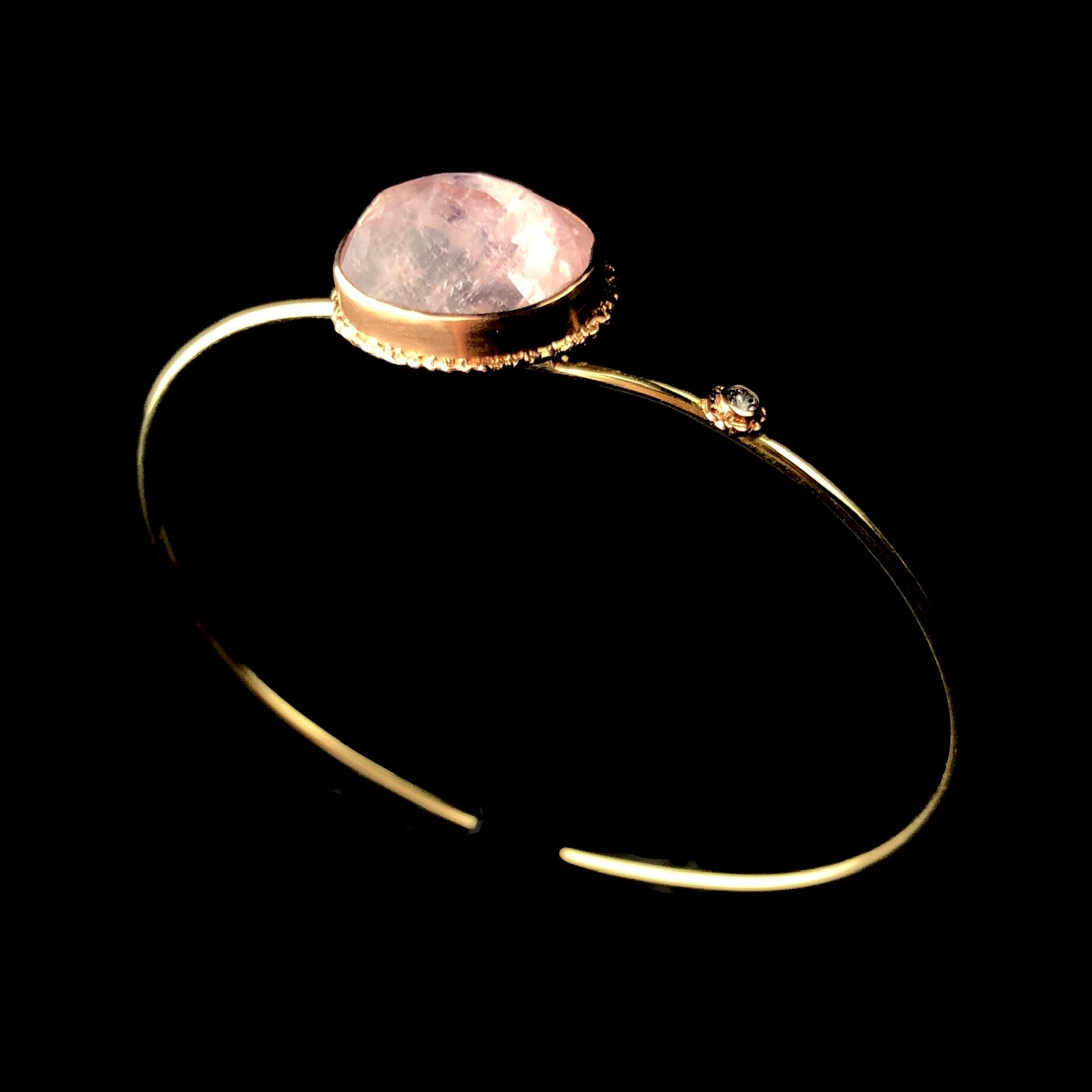 Side profile view of Morganite Bracelet