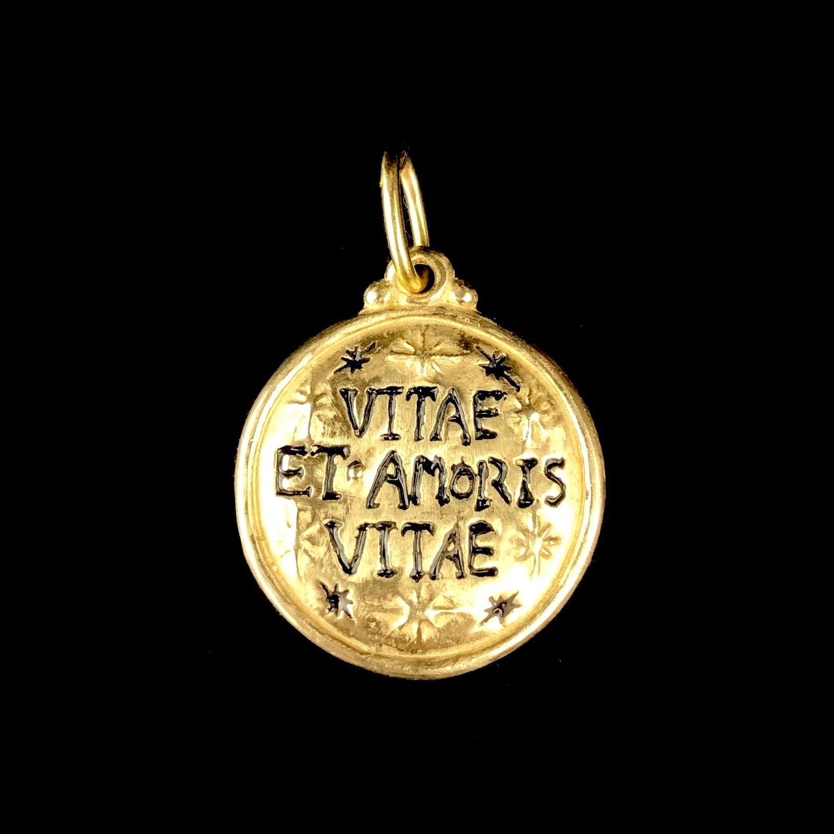 Back side of Gold Tree of Life Charm