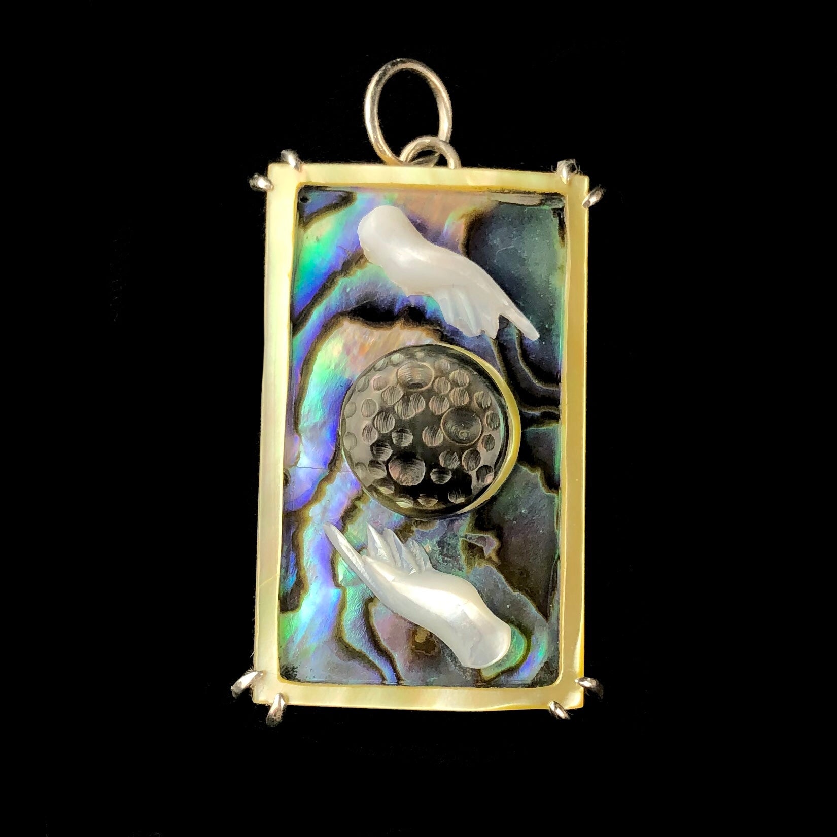 Front view of Moon Card Pendant