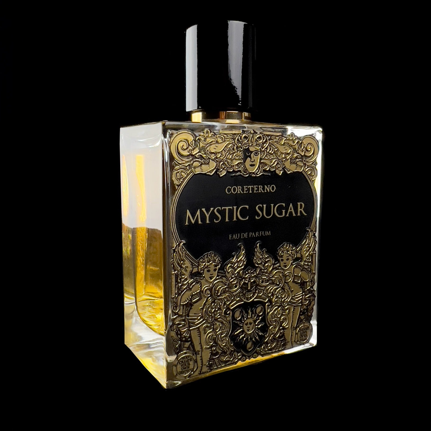 Front face of Mystic Sugar Parfum Bottle