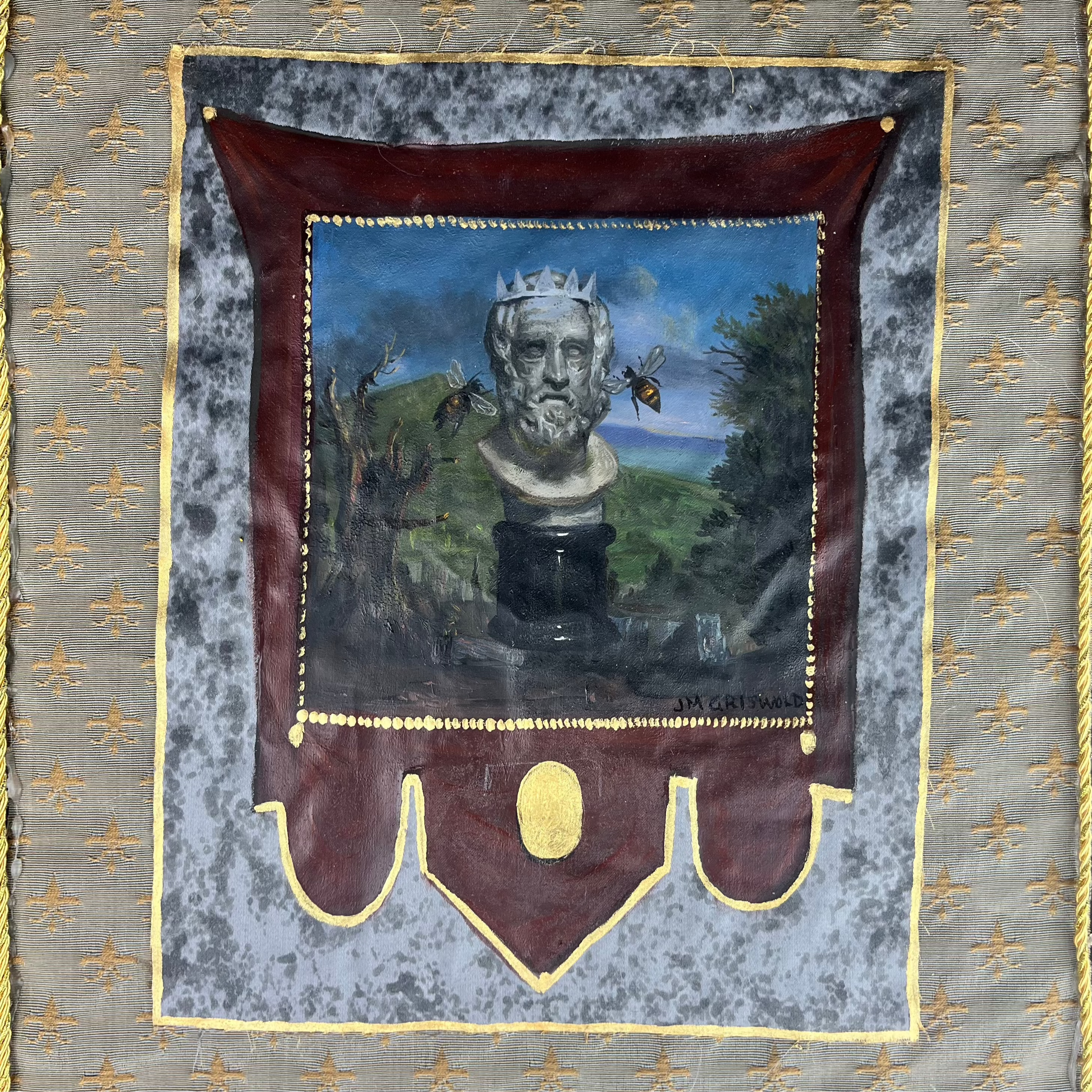 Close up of Zeus Trophonios Philosopher Flag