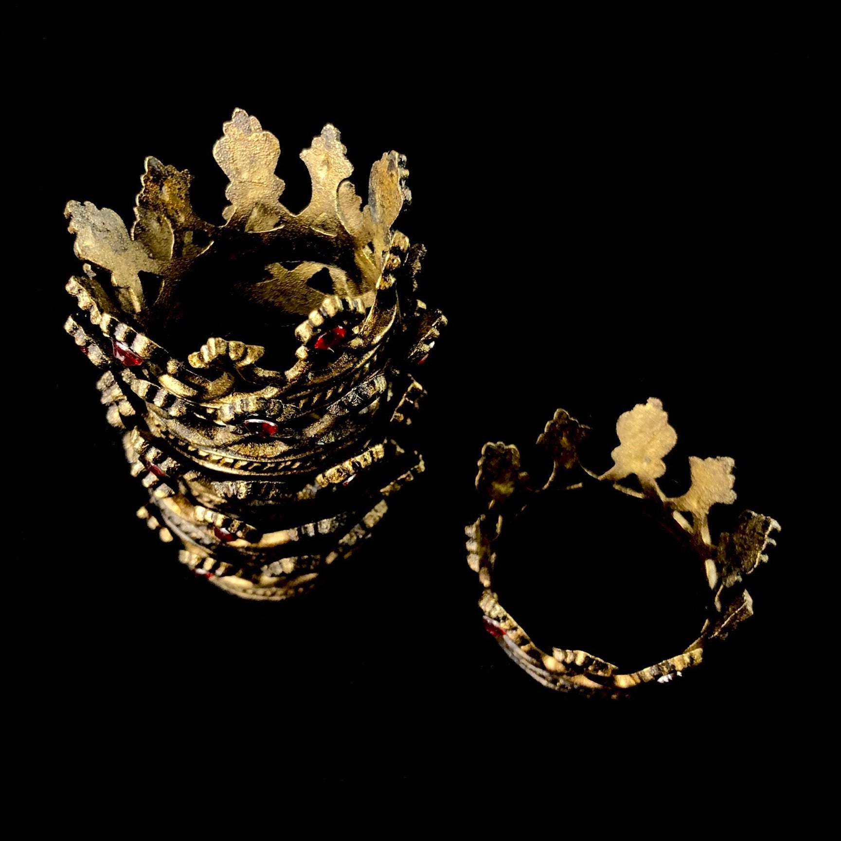 Golden Brass Crown For Saints 14 cm