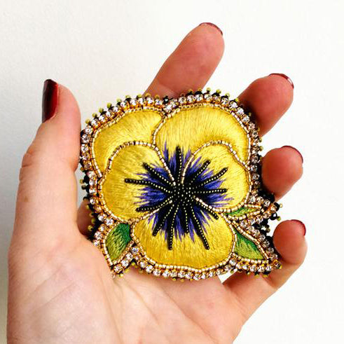 Fabrice Paris Pansy popular Brooch